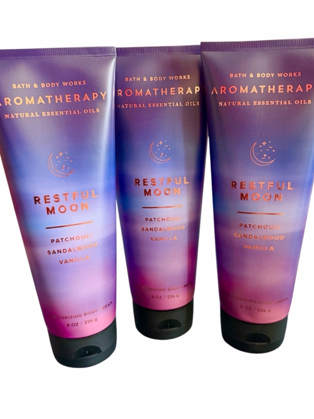 Bath & Body Works 8oz Body Cream 3 Pack - Restful Moon